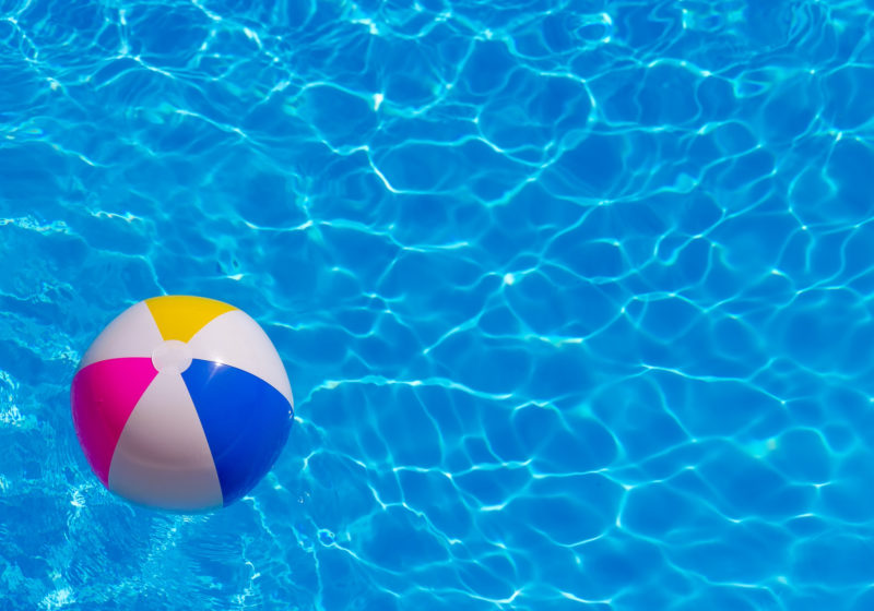 beachball in pool