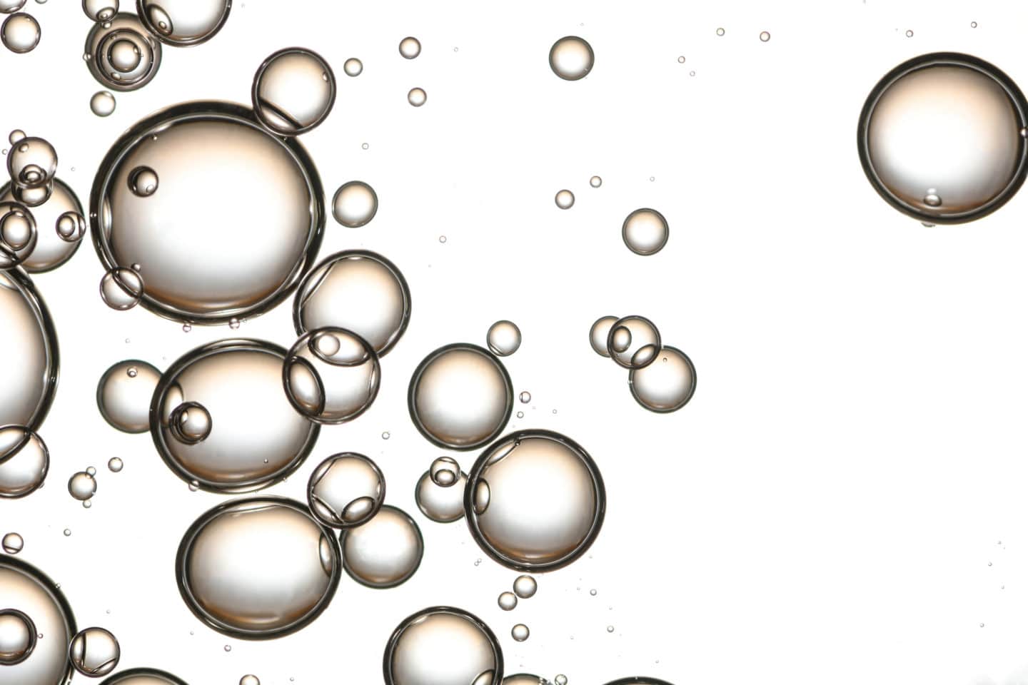 bubbles on white background