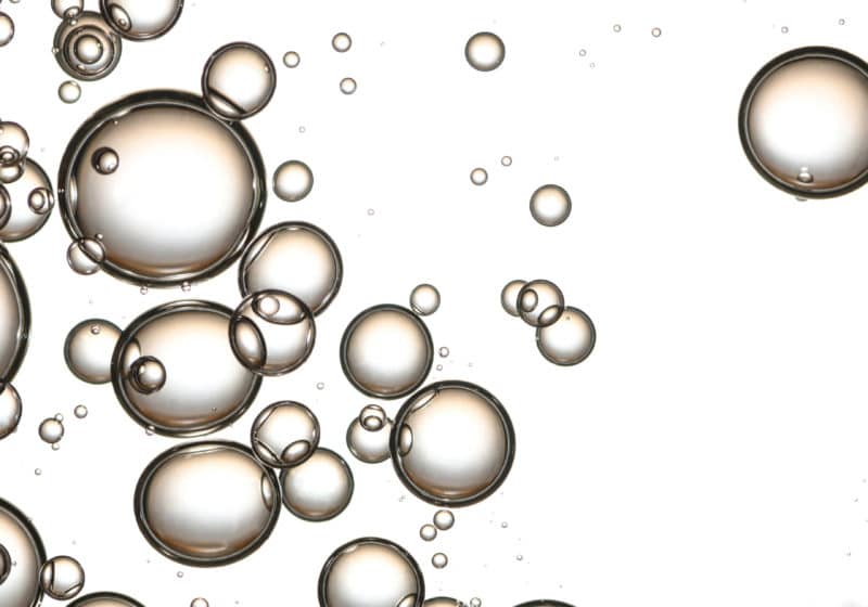 bubbles on white background